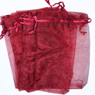 Vinröda organzapåsar 50 stycken 10x12 cm (91011)