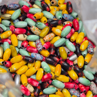 200 spraymålade drawbench akrylpärlor (82051)