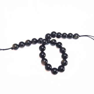 en sträng guldobsidian 8 mm (ca 23 pärlor), grad A  (82287)