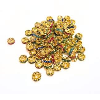 Strass-rondeller 7x3,2 mm 100 p färg, grad A  (91132)