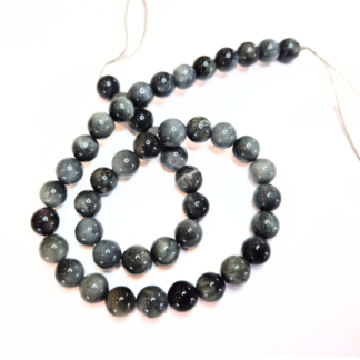 En sträng falköga-pärlor 8 mm (ca 46 pärlor), grad AB+ (82305)