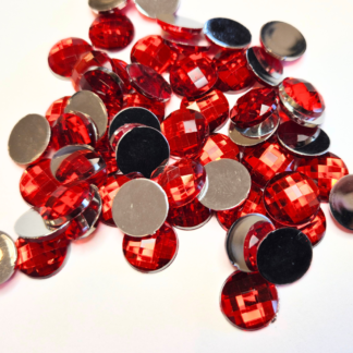 50 rhinestone akryl-cabochoner 12x3,8 mm , fasetterade (50258)